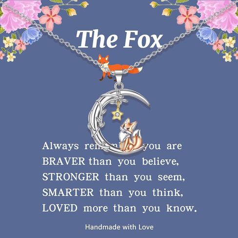 Dainty Fox Necklace for Women Fox Gifts Fox Jewelry Animal Pendant Necklaces Jewelry for Women Teens Animal Lovers lovely Spirit Necklace Gifts in Kuwait