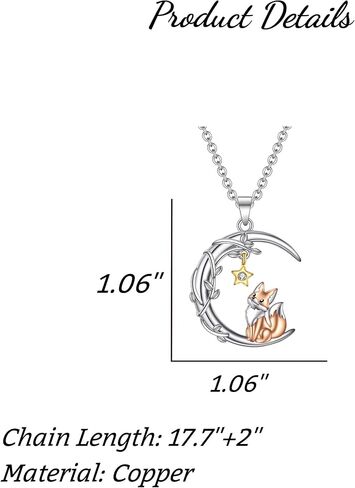 Dainty Fox Necklace for Women Fox Gifts Fox Jewelry Animal Pendant Necklaces Jewelry for Women Teens Animal Lovers lovely Spirit Necklace Gifts in Kuwait