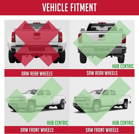 أجزاء ملحقات العجلة 4 قطع محولات فواصل العجلات 8 على 6.50 8x6.50 2.00 بوصة سميكة 9/16 بوصة مسمار خيط 121.3 مم محور يناسب 1994-11 Ram 2500 3500 عجلة خلفية واحدة | مركبات ذات عجلات خلفية مزدوجة in Kuwait