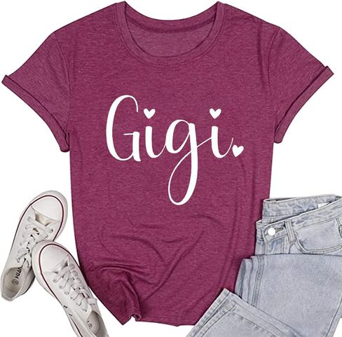Grandma Shirt for Women in My Nana Era Letter Print Tshirt Mimi Gigi Casual Top Funny Crewneck Graphic Tee in Saudi Arabia