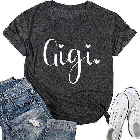 Grandma Shirt for Women in My Nana Era Letter Print Tshirt Mimi Gigi Casual Top Funny Crewneck Graphic Tee in Saudi Arabia