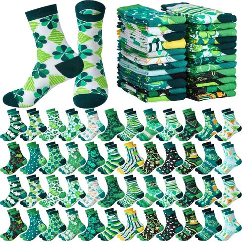 Ramede 48 Pairs Valentine's Day Socks Bulk for Women Girls Colorful Love Pattern Novelty Crew Socks Gifts in Saudi Arabia
