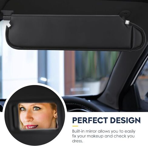 واقي من الشمس من جانب الراكب الأيمن بدون ضوء مناسب لسيارة Jeep Wrangler TJ 1997 1998 1999 2000 2001 2002، أسود in Kuwait