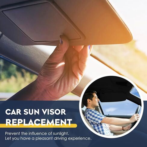 واقي من الشمس من جانب الراكب الأيمن بدون ضوء مناسب لسيارة Jeep Wrangler TJ 1997 1998 1999 2000 2001 2002، أسود in Kuwait