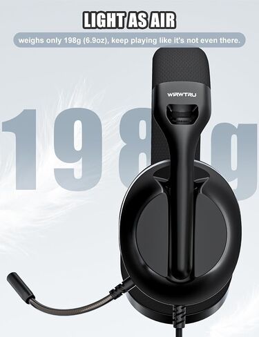 S30 Gaming Headset with Microphone,198g Lightweight Design, Noise Cancelling Mic, Soft Earmuffs, Wired Gaming Headphones for PS5, PS4, Xbox, Xbox Series X|S, Switch, PC (White) in Saudi Arabia