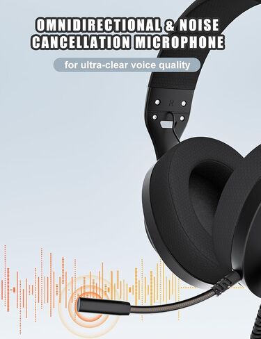 S30 Gaming Headset with Microphone,198g Lightweight Design, Noise Cancelling Mic, Soft Earmuffs, Wired Gaming Headphones for PS5, PS4, Xbox, Xbox Series X|S, Switch, PC (White) in Saudi Arabia