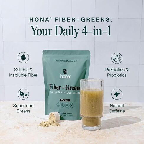 Gut & Superfood Blend, Greens Powder with Prebiotics, Probiotics, Fiber & Natural Caffeine, Gluten Free, Sugar Free, Dairy Free, Vegan, Non GMO Greens Superfood Powder, 30 Srvgs in Saudi Arabia