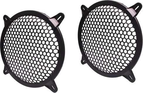 2pcs 10inch Speaker Grill Cover Subwoofer Speaker Waffle Grill Guard Protector Plastic Mesh Car Subwoofer Speaker Cover in Saudi Arabia