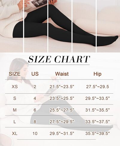 QooNoo Fleece Lined Tights Women Sheer High Waist Leggings Fake Translucent Thermal Pantyhose Opaque Warm(Stirrup Nude,Medium) in Saudi Arabia