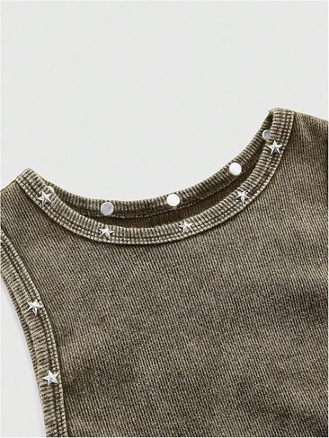 Women's Distressed Crewneck Sleeveless Dress Rivet Decor Ruched Y2k Dresses Summer Sexy Dress in Saudi Arabia