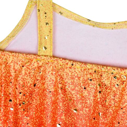 Girls Sparkly 2 Pieces Outfit Kids Crop Top and Skirt Set Music Party Costume Birthday Gift in Kuwait