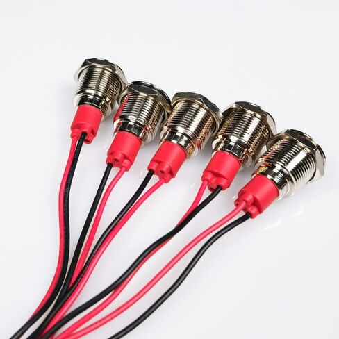 Tri-Color(Green&Red&Yellow) 12mm(1/2 inch) Energy Saving Indicator Light, 12mm 3 Color LED Light 12V/24V/ 20mA Panel Mount Light for Car Truck Boat Auto Part(Pack of 3) in Kuwait