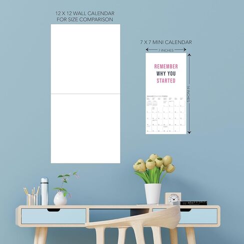 Graphique 2024 Monet Mini Wall Calendar | 7" x 7" | Thick Paper | Home & Office Organizer | Large Monthly Grid | 3 Languages & Marked Holidays | 4 Month Preview Page for 2025 in Saudi Arabia