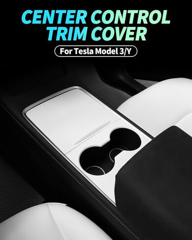 Center Console Cover, ABS Center Console Wrap Center Control Panel Compatible with Tesla Model 3 (2017-2023), Model y (2019-2025) (Matte Black) in Kuwait