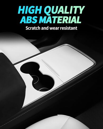 Center Console Cover, ABS Center Console Wrap Center Control Panel Compatible with Tesla Model 3 (2017-2023), Model y (2019-2025) (Matte Black) in Kuwait
