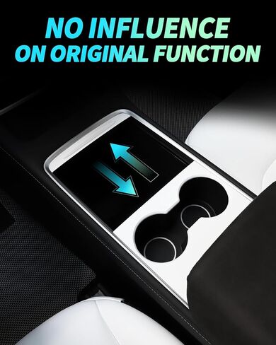 Center Console Cover, ABS Center Console Wrap Center Control Panel Compatible with Tesla Model 3 (2017-2023), Model y (2019-2025) (Matte Black) in Kuwait