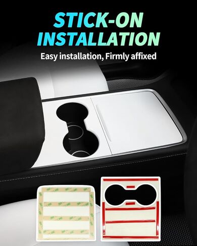 Center Console Cover, ABS Center Console Wrap Center Control Panel Compatible with Tesla Model 3 (2017-2023), Model y (2019-2025) (Matte Black) in Kuwait