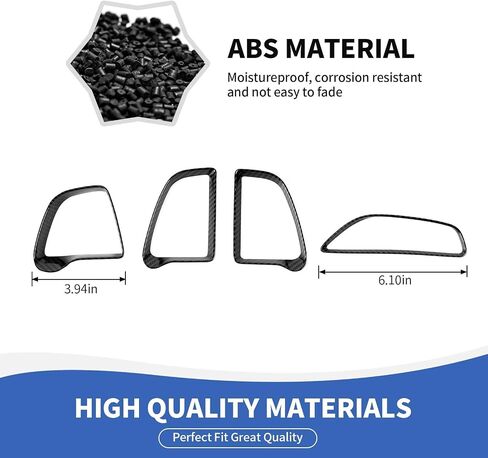Air Conditioning Outlet Vent Trim, 4PCS Center Console Dash AC Vent Cover Compatible with Dodge Challenger 2015-2024, Red Carbon Fiber in Kuwait