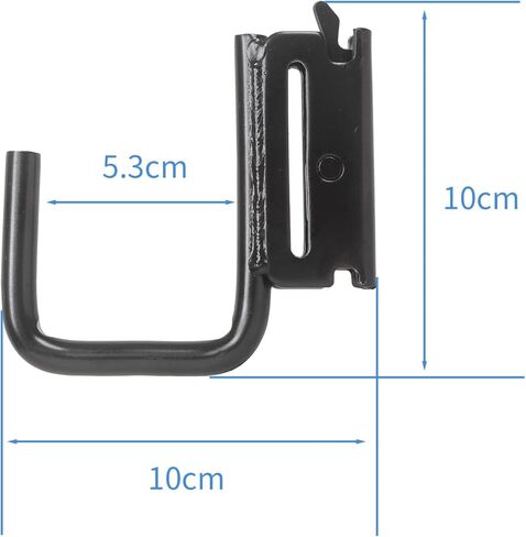 MOTO4U E-Track Steel J-Hooks، E Track X Track Steel متين وشديد التحمل E Track J هوك للمقطورة المغلقة، شاحنة البضائع، مقطورة نصف شاحنات، ورشة عمل ومرآب (6 عبوات) أسود in Kuwait