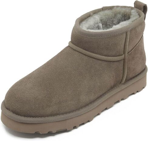 Mel&Syd 100% Sheepskin Mini Boots with Arch Support Options: Warm to -22°F | 18mm Breathable Merino Wool Warmth - 5mm+5mm Dual Cushioning - Waterproof-Treated Suede for Commuting & Daily Winter Wear in Saudi Arabia