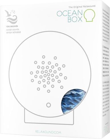 RELAXOUND Original Oceanbox Oak - Modern Nature Sounds Box - Relaxing Ocean Sounds - Motion Sensor with Sound - Relaxing Tool in Kuwait