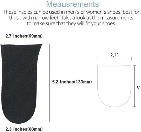 12mm(1/2 Inch) Limb Leg Length Discrepancies LLD Heel Inserts Insoles (2 Medium Lefts) Black in Kuwait