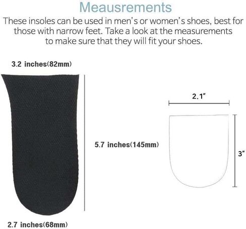 12mm(1/2 Inch) Limb Leg Length Discrepancies LLD Heel Inserts Insoles (2 Medium Lefts) Black in Kuwait