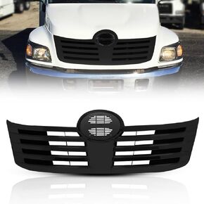 Black Front Hood Radiator Replacement Grille fit for 2005-2009 Hino 238 258 268 338 (Without Bug Screen)