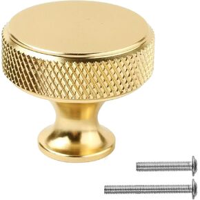 12 Pack Kitchen Cabinet Knobs Gold Knobs for Dresser Drawers 1.2 inch (30mm) Drawer Knobs Aluminum Alloy Cabinet Door Knobs Dresser Knobs