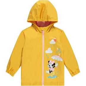 Disney Minnie Mouse Girls Zip Up Waterproof Rain Jacket Toddler to Little Kid Sizes (2T - 7-8)