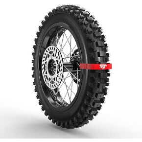 1PZ WR3-SFX 15mm Axle 14" Rear Wheel Rim Tire Assembly 90/100-14 Tire Replacement for 125cc 140cc 150cc 160cc Pit Dirt Bike KLX65 Apollo Kayo TT 125 140 Includes Brake Rotor and 480-41T Sprocket
