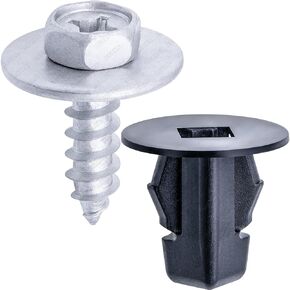 Rexka 20 Sets Fender Liner Screw & Grommet Kit for Toyota Lexus 9018906236 90159-60383 - Multipurpose