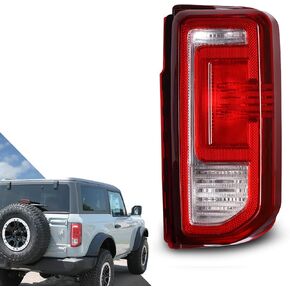 Tail Light Compatible with Ford Bronco 2021 2022 2023 OE Factory Style Halogen Model Driver Side Rear Lamp Replacement（No Bulb）