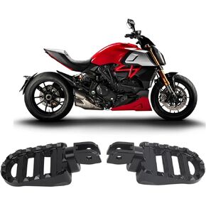 ciciglow Motorcycle Foot Pegs for Ducati Diavel S 2011-2023 Diavel V4 2024-, 1 Pair CNC Wide Anti Slip Front Footrest, Height Adjustable, Easy Installation (Black), ciciglowy5neg8dczq-11