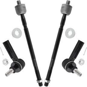 4 Pack Tie Rod End Kit for Toyota Tacoma 2005-2015 RWD, 2pc Inner Tie Rods EV800234 and 2pc Outer Tie Rod End ES80941, Steering Tie Rod End