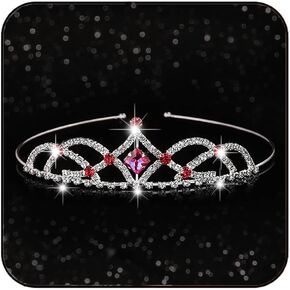 Kilshye Princess Tiara Silver Crystal Tiaras and Crowns Rhinestone Prom Headband Birthday Costume Hair Accessories for Women and Girls