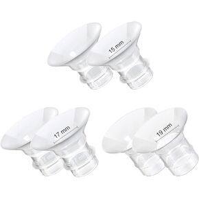 Flange Inserts 15/17/19mm 6PCS, 24mm Flange 2PCS Compatible with Model S32 Wearable Breast Pump Replacement Parts/Accessories