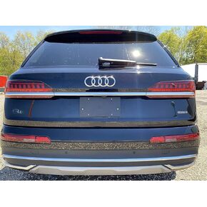 Rear Bumper License Plate Bracket for Audi Q8 Premium Prestige 2019-2024, Plate Holder Set w 8 Unique Screw Bolts & Wrench Kit, License Tag Mounting Kit, Quality Plate Holder, Premium Car Accessories