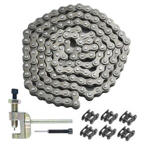 25 Drive Chain 132 Link Chain Breaker Kit for Razor MX500 MX650 SX350 SX500 SX650 Rocket Bike Electric Off-Road Motocross #25 Roller Chain 132L for Mini Moto 50cc XRF50 Dirt Bike Heavy Duty
