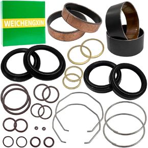 Fork Bushing Dust Oil Seal Rebuild For WR250F WR250R WR250R WR400F WR426F WR450F YZ125 YZ250 YZ250F YZ400F YZ426F YZ450F For Honda CR125R CR250R For Kawasak KX125 KX250 KX500 1996-2019 OEM#7386010