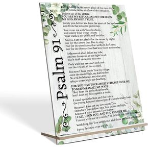Putuo Decor The Lord’s Prayer Wood Plaque Religious Desk Stand Decor Inspirational Tabletop Sign 11.4x8.6 Inches