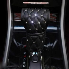 Bling Bling Auto Center Console Pad PU Leather Car Armrest Seat Box Cover Protector Universal Fit (Car Armrest)