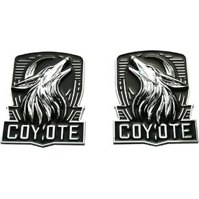 Pair Custom Dark Horse Style Emblems Door Left Right 3D Badge Replacement for 2011-2024+F150 Mustang Dark 5.0 GT Coyote Universal Car Vehicle, Truck, Motorcycle (Black Red)
