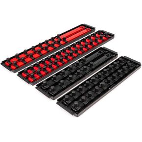 TEKTON 1/2 Inch Drive Socket Rail and Tray Set (78-Tool) | OST92901 | Made in USA