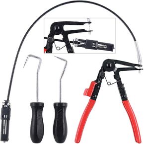 3 قطع من Swpeet كماشة مرنة شديدة التحمل 9409A مشبك خرطوم مع مجموعة خطاف إزالة مشبك خرطوم مثالية للاستخدام في أي وضع | يعمل على مشابك خرطوم 18 مم - 54 مم in Kuwait