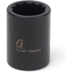 Sunex 220zm 1/2-Inch Drive 20-mm 12 Point Impact Socket
