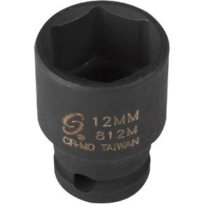 Sunex 812m 1/4-Inch Drive 12-Mm Impact Socket