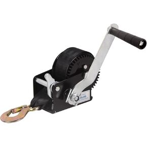 Heavy Duty Hand Winch 800 lbs Boat Trailer Winch with 33ft Steel Cable Hand Crank Winch and Ratio 3.2:1 Gear 2 Way Ratchet for Boat Trailer, ATV, & Trailer Towing for Car