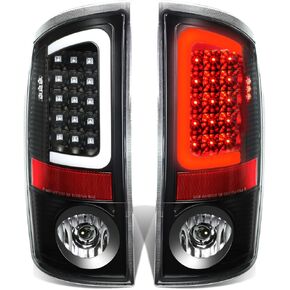 DNA MOTORING TL-DRAM07-LED-3D-BK-SM LED 3D Tail Light Assembly Driver & Passenger Side [Compatible with 02-06 Dodge Ram 1500 2500 3500]