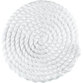 Premium White Twisted Nylon Rope (3/4 Inch x 10 Feet) - Multipurpose Utility Line